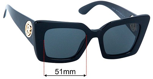Burberry B 4344 Daisy 51mm Replacement Lenses